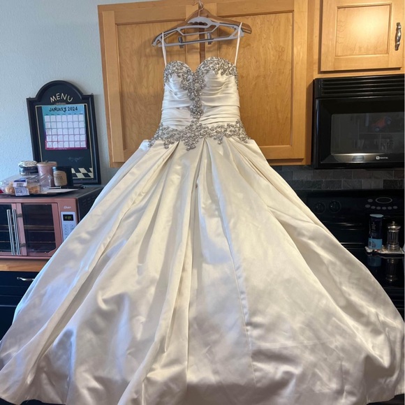 Wedding dress-Allure Elegant Ivory Ball Gown with Beaded Bodice number 9003 - Picture 8 of 16